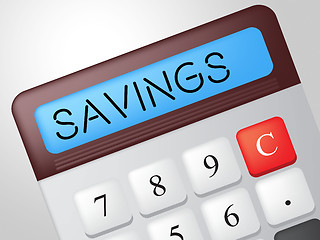 Image showing Savings Calculator Indicates Cash Increase And Wealth