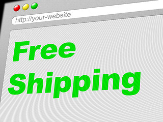 Image showing Free Shipping Shows With Our Compliments And Delivering