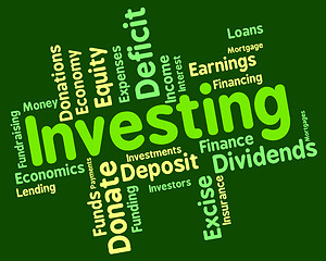 Image showing Investing Word Represents Return On Investment And Text