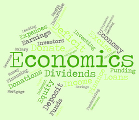 Image showing Economics Word Shows Finance Economize And Economical