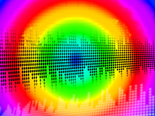 Image showing Sound Equalizer Background Shows Techno Pulse Or Sound Beats\r