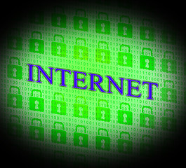 Image showing Online Internet Represents World Wide Web And Websites