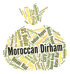 Image showing Moroccan Dirham Shows Foreign Exchange And Dirhams