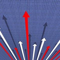 Image showing Arrows Graph Means Financial Report And Analysis