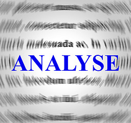 Image showing Analyse Definition Represents Data Analytics And Analysis