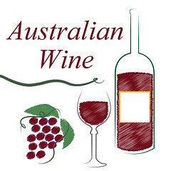 Image showing Wine Australian Shows Alcoholic Drink And Winetasting