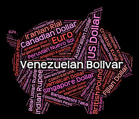 Image showing Venezuelan Bolivar Indicates Foreign Exchange And Broker