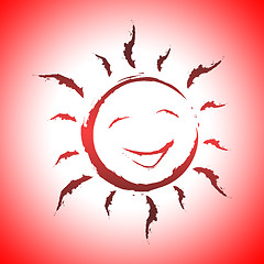 Image showing Background Sun Indicates Smiling Design And Sunlight