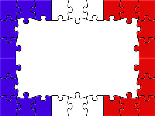 Image showing France Jigsaw Represents Blank Space And Copy-Space