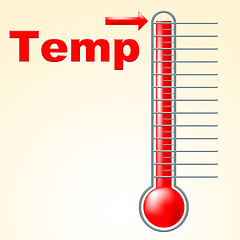 Image showing Temperature Thermometer Indicates Mercury Centigrade And Scale