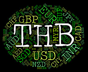 Image showing Thb Currency Represents Thai Baht And Coinage