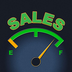 Image showing Sales Gauge Means Promotion Meter And Scale