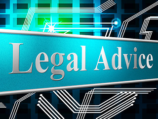 Image showing Legal Advice Represents Knowledge Assistance And Justice