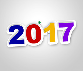 Image showing New Year Represents Two Thousand Seventeen And Advertisement