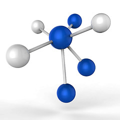 Image showing Atom Molecule Represents Scientific Chemistry And Experiments