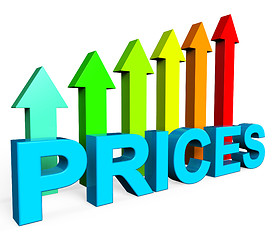 Image showing Prices Increase Represents Financial Report And Diagram