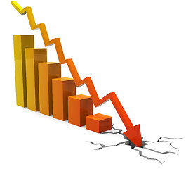 Image showing Business Crash Shows Financial Report And Biz