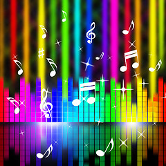 Image showing Music Background Means Playing Songs And Sounds\r