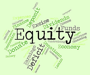 Image showing Equity Word Shows Text Riches And Assets