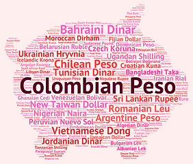Image showing Colombian Peso Represents Foreign Exchange And Currencies