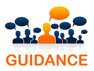 Image showing Leader Guidance Means Guide Instructions And Advice