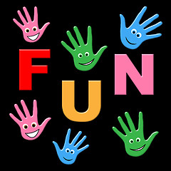 Image showing Kids Fun Indicates Joyful Happy And Jubilant