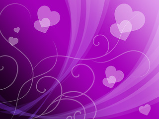 Image showing Elegant Hearts Background Means Delicate Passion Or Fine Wedding