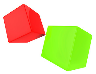 Image showing Dice Blocks Indicates Blank Space And Bet