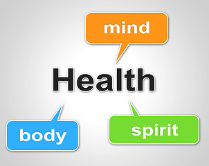 Image showing Health Words Represents Preventive Medicine And Care
