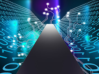 Image showing Digital Path Represents Hi Tech And Computer