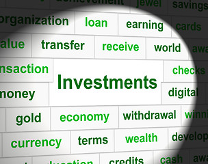 Image showing Investments Invest Represents Invested Investing And Shares