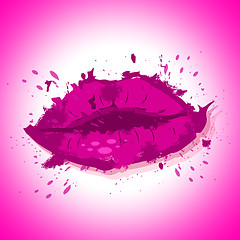 Image showing Lips Beauty Means Make Up And Beautiful