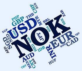 Image showing Nok Currency Indicates Norway Krone And Currencies