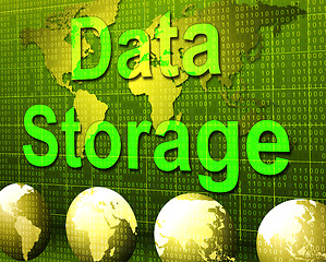 Image showing Data Storage Represents Hard Drive And Archive