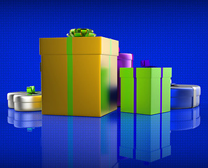 Image showing Giftbox Giftboxes Represents Celebrations Celebrate And Party