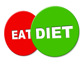 Image showing Diet Sign Means Lose Weight And Dieting