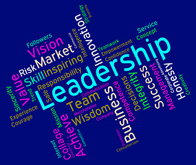 Image showing Leadership Words Represents Led Command And Authority