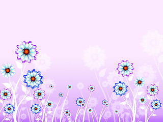 Image showing Flowers Background Shows Gardening And Admiring Growth\r