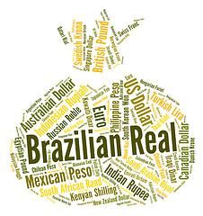 Image showing Brazilian Real Represents Worldwide Trading And Currency