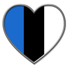 Image showing Estonia Heart Means Valentines Day And Affection