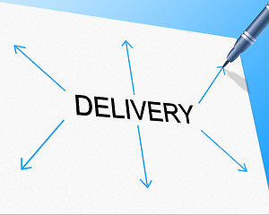 Image showing Delivery Distribution Indicates Supply Chain And Delivering