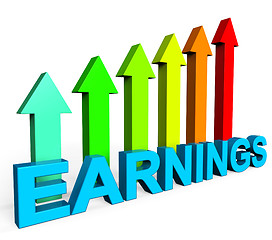 Image showing Earnings Increasing Indicates Business Graph And Diagram