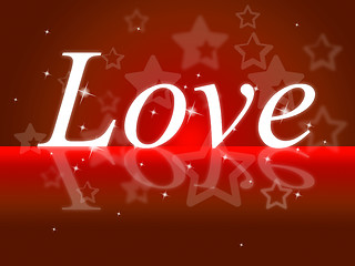 Image showing Love Word Represents Devotion Heart And Tenderness