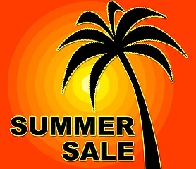 Image showing Summer Sale Indicates Cheap Save And Retail