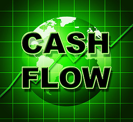 Image showing Cash Flow Graph Represents Investment Earn And Wage
