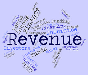 Image showing Revenue Word Represents Wage Earns And Salaries