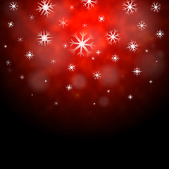 Image showing Snowflakes Red Background Means Winter Season Wallpaper\r