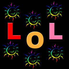 Image showing Lol Kids Means Laugh Out Loud And Humorous