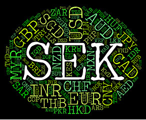 Image showing Sek Currency Indicates Worldwide Trading And Banknote