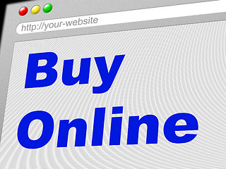 Image showing Buy Online Indicates World Wide Web And Retail